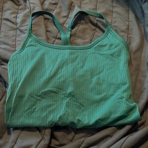 Teal Ribbed Tank Top
